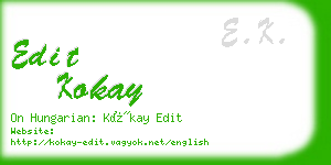 edit kokay business card